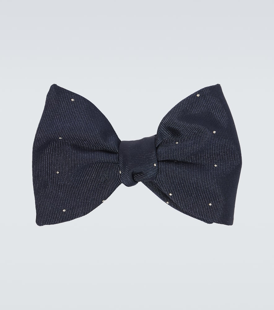Polka-dot silk bow tie
