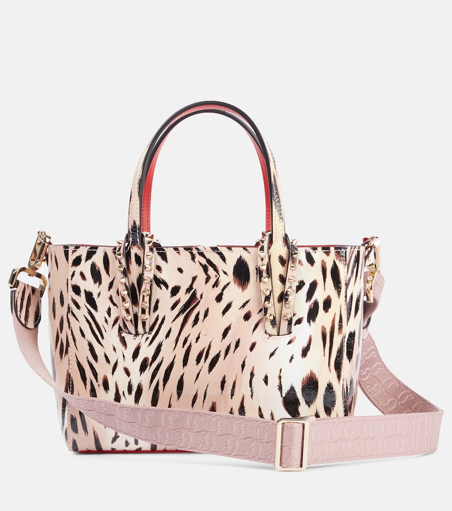 Cabata Mini leopard-print leather tote bag