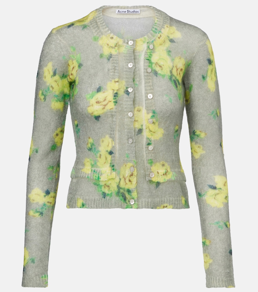 Acne Studios Cardigan en mohair mlang fleurs 650 €