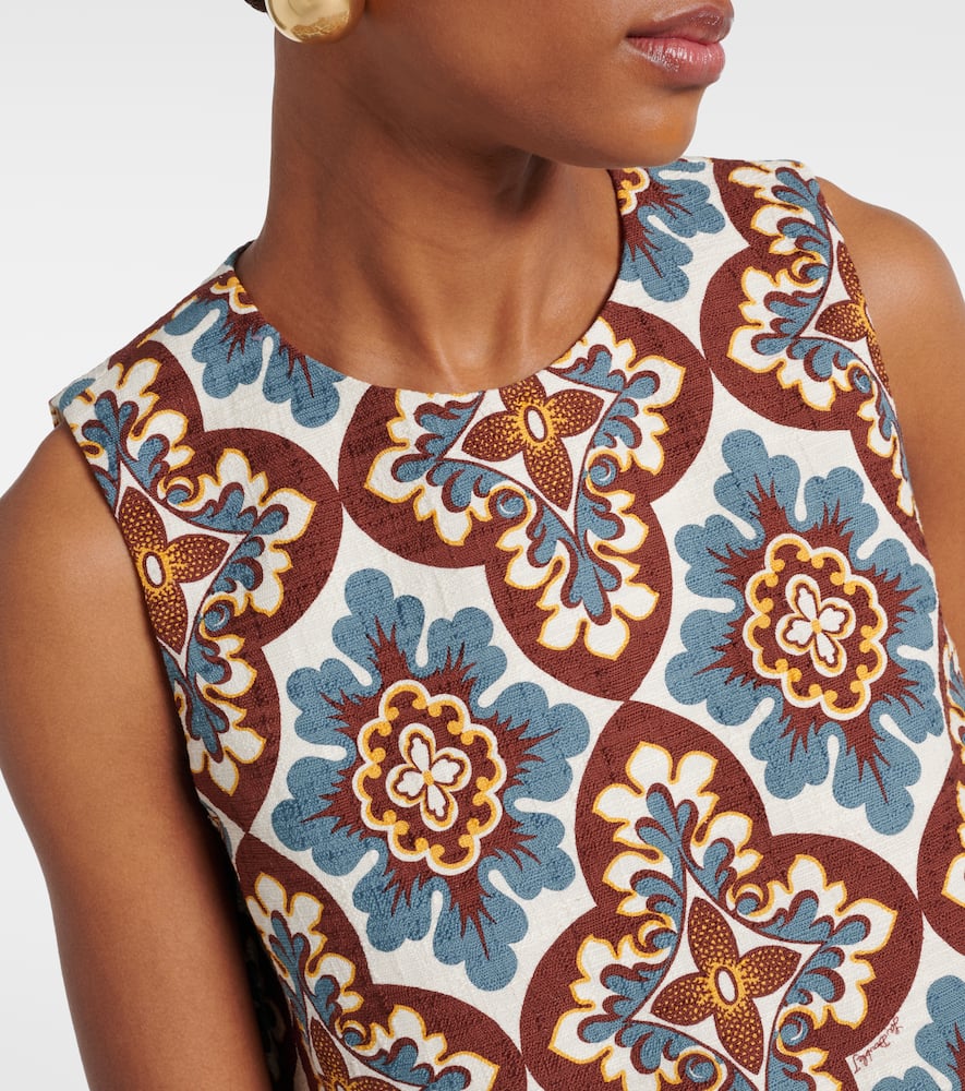 LA DOUBLEJ LA SCALA PRINTED COTTON TOP 