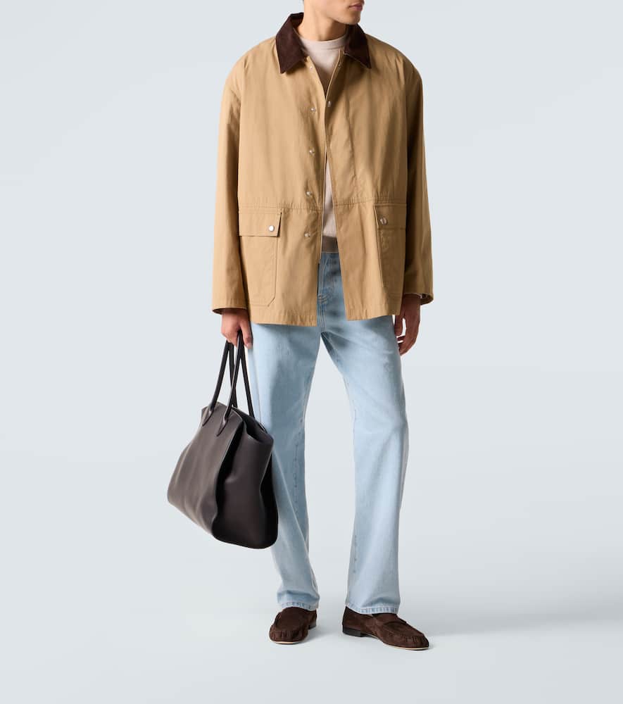 The Row Suede Penny Loafers In Brown