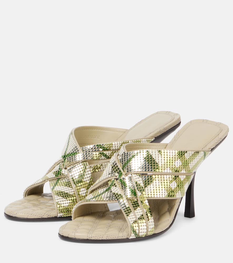 Burberry Check Mules In Multicoloured
