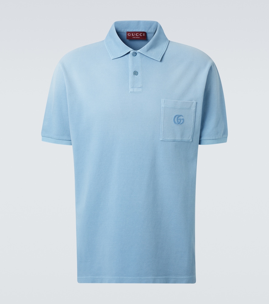 Double G cotton-blend piqué polo shirt