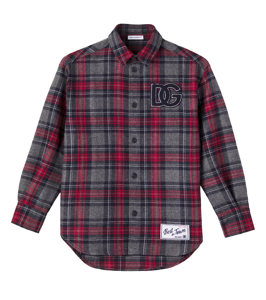 Dolce & Gabbana Kids' Dg Tartan Shirt In Multi