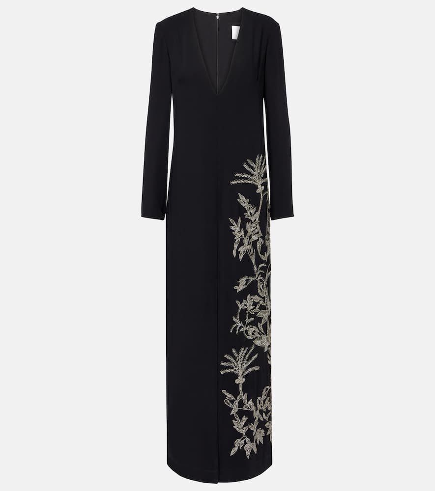 Vita beaded crêpe gown
