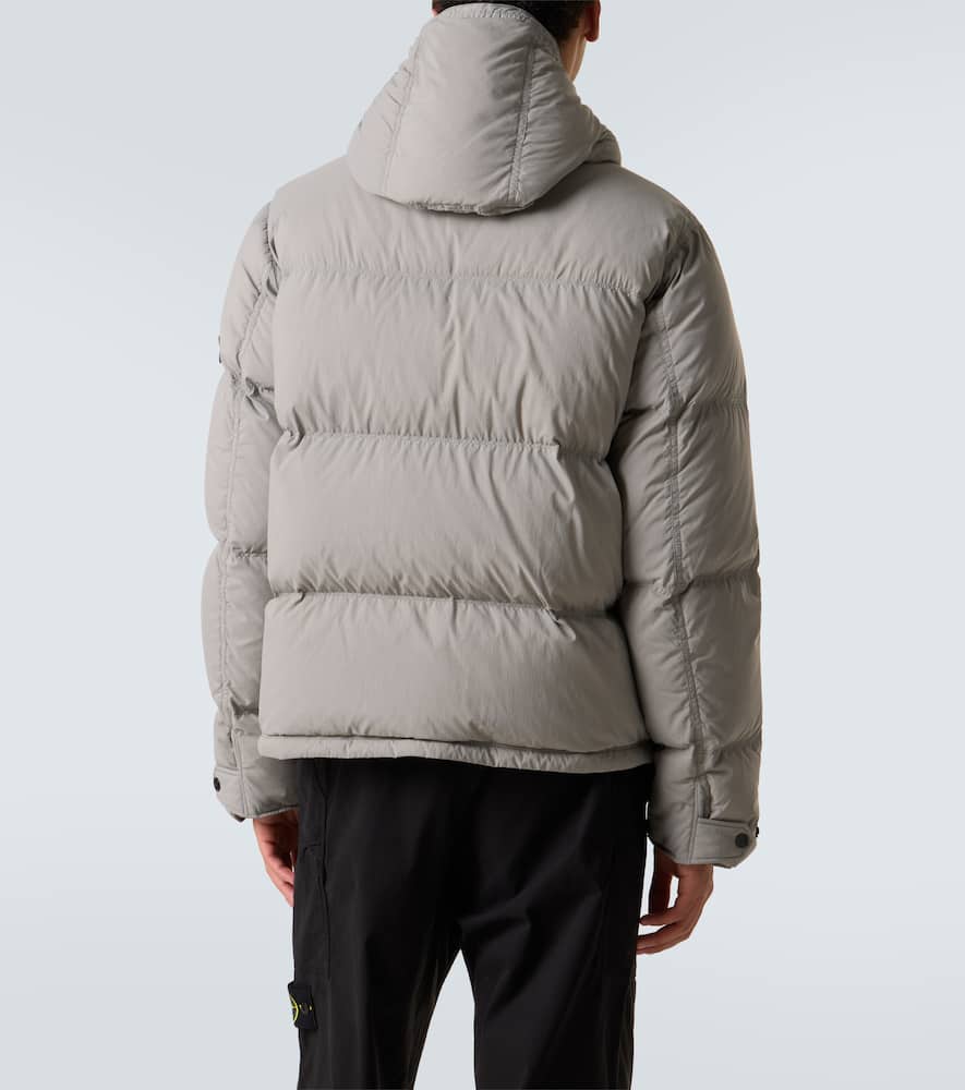 Stone Island Technical Ripstop Down Jacket In Gray