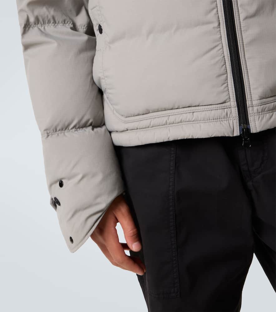 Stone Island Technical Ripstop Down Jacket In Gray