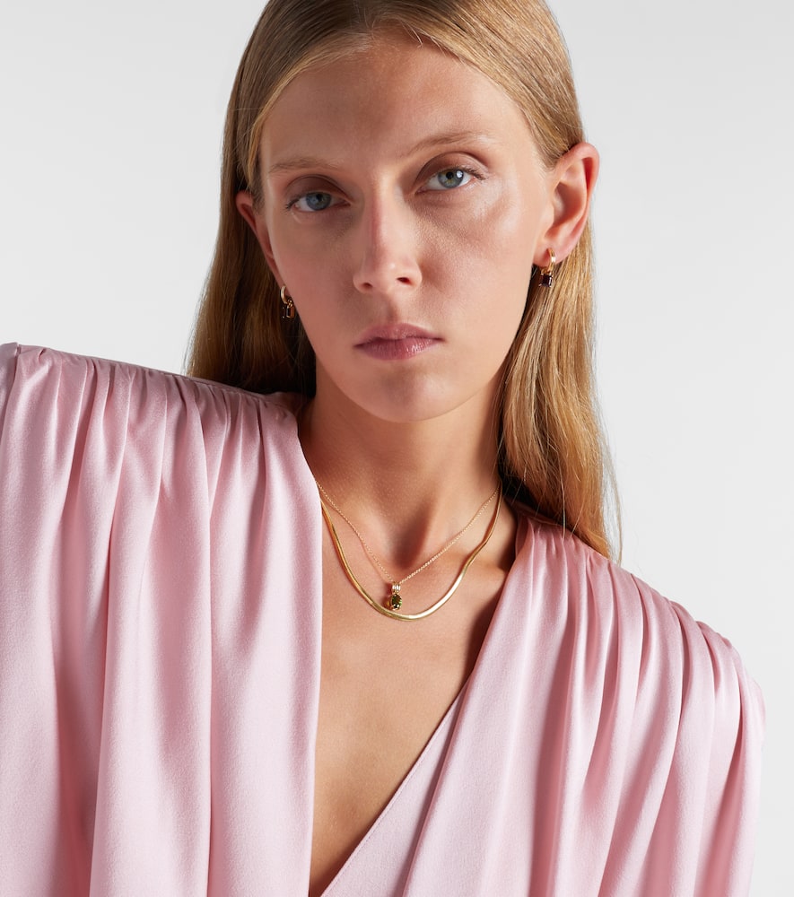 Stone And Strand 14kt Gold Chain Necklace With Tourmaline In Gold