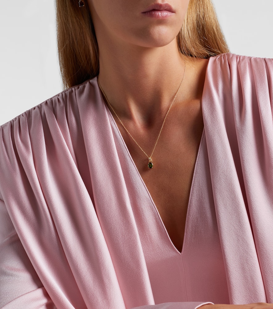 Stone And Strand 14kt Gold Chain Necklace With Tourmaline In Gold