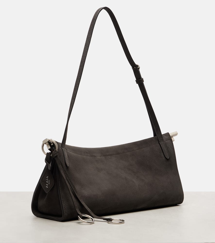 Alaïa Le Click East West Medium Shoulder Bag In Gray