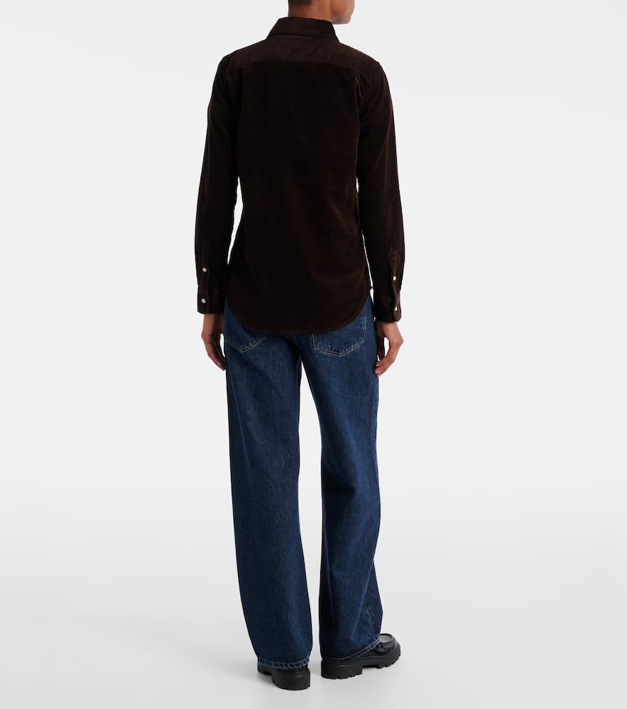 Polo Ralph Lauren Button-down Corduroy Shirt In Brown