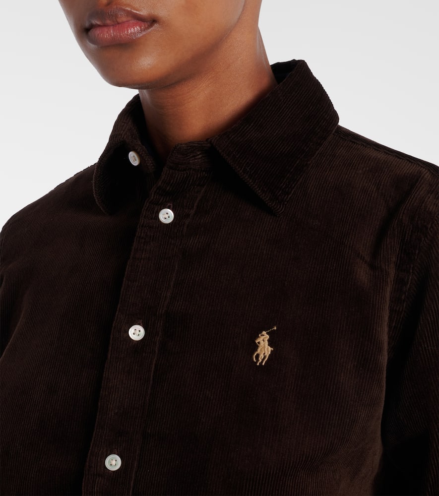 Polo Ralph Lauren Button-down Corduroy Shirt In Brown