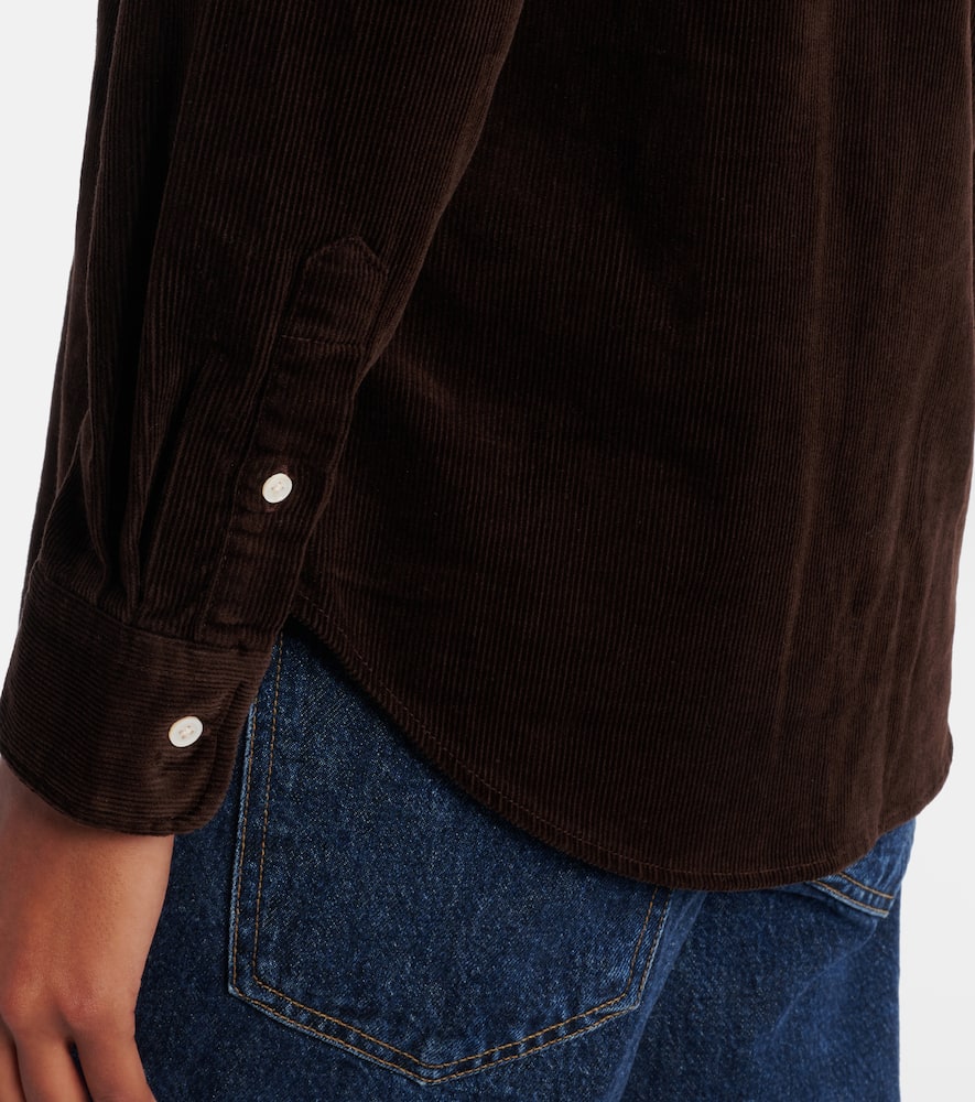 Polo Ralph Lauren Button-down Corduroy Shirt In Brown