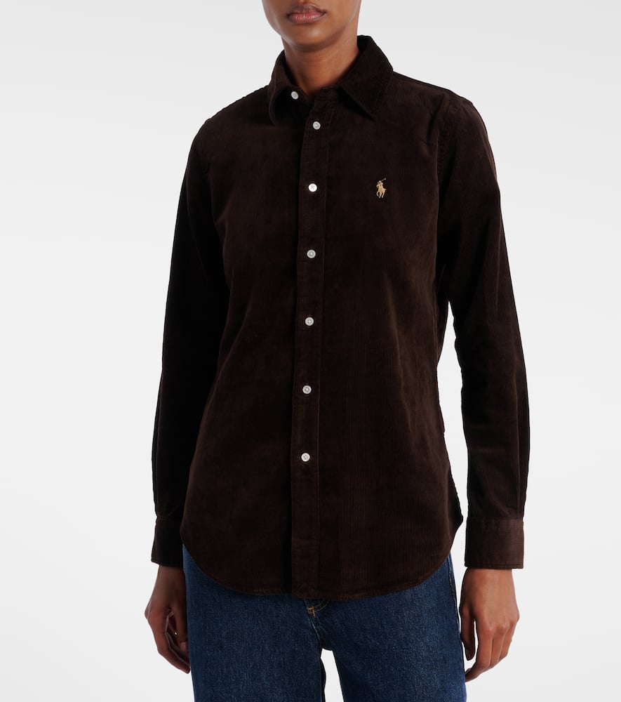 Polo Ralph Lauren Button-down Corduroy Shirt In Brown