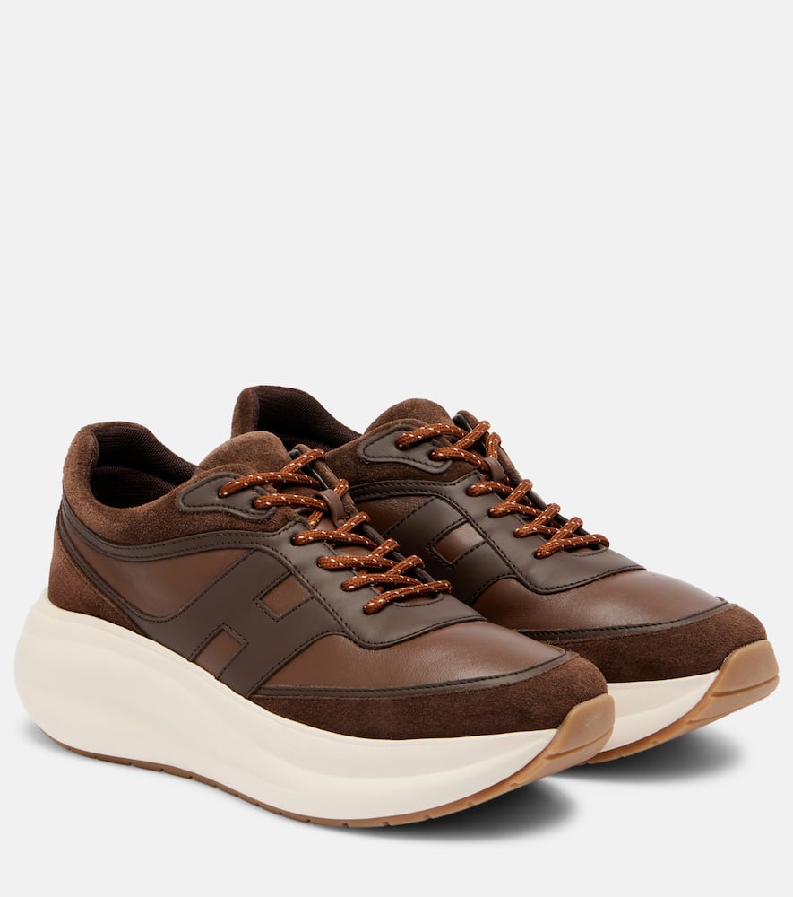 Hogan H696 leather platform sneakers