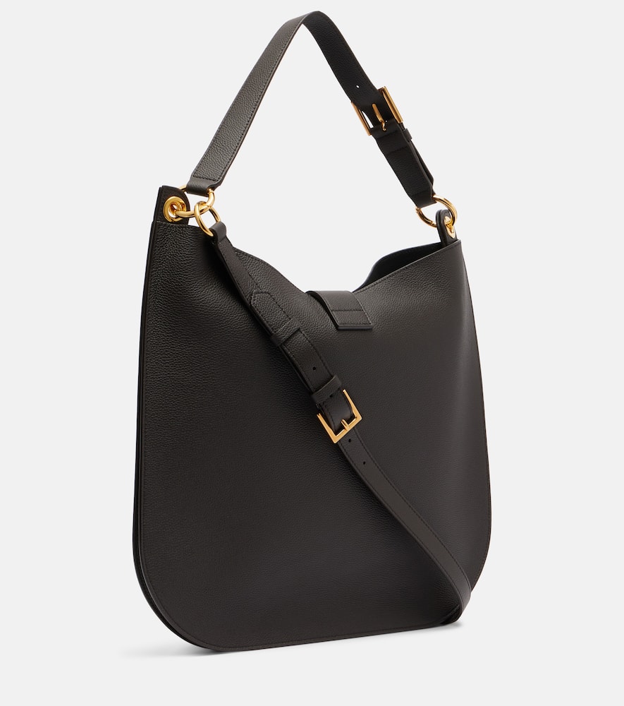 Tom Ford Tara Leather Shoulder Bag In Black