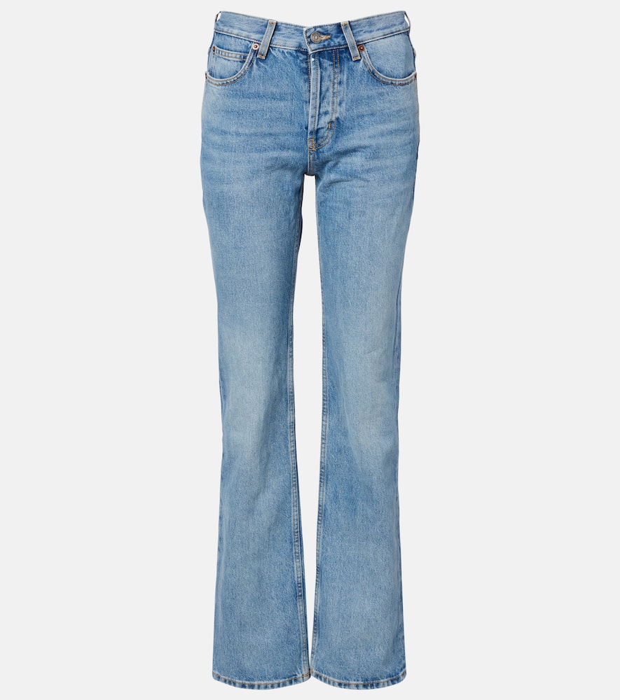 Saint Laurent Mid-rise Bootcut Jeans In Blue