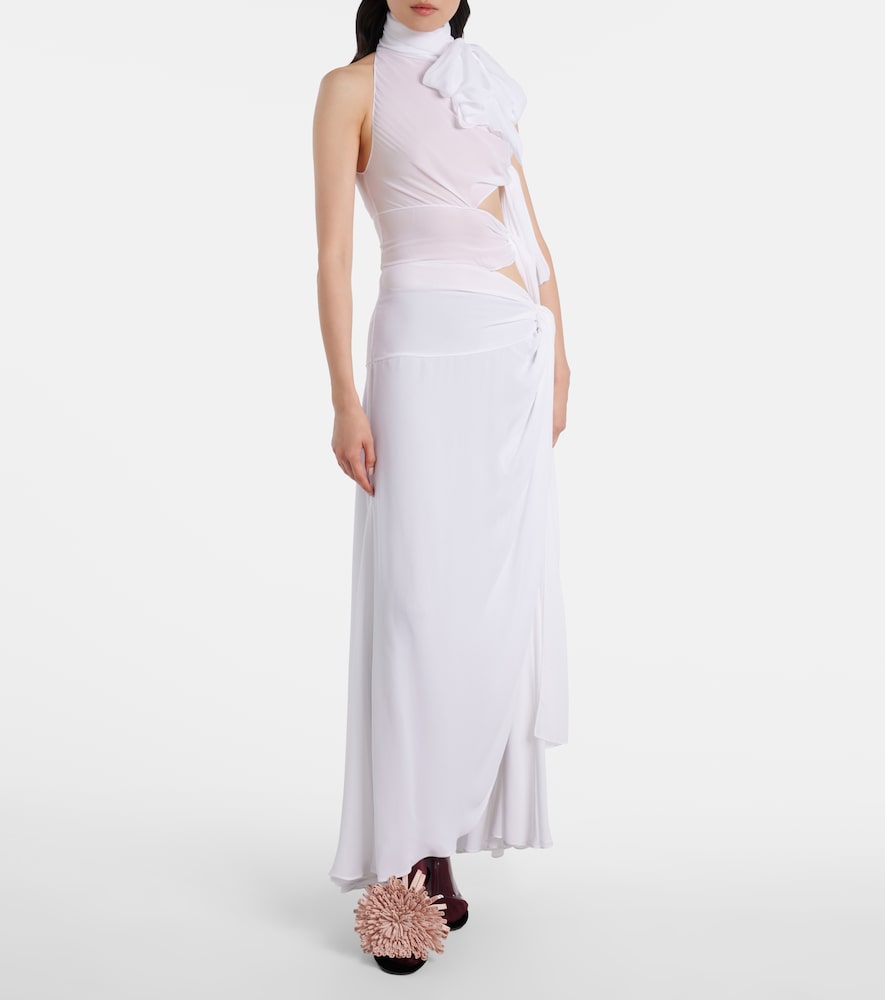 Alaïa Floral-Appliqué Asymmetric Mules
