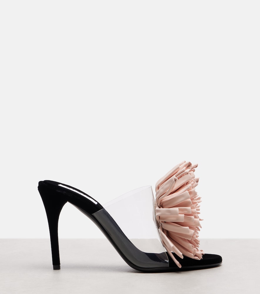  Alaia Alaia Floral-applique Asymmetric Mules 