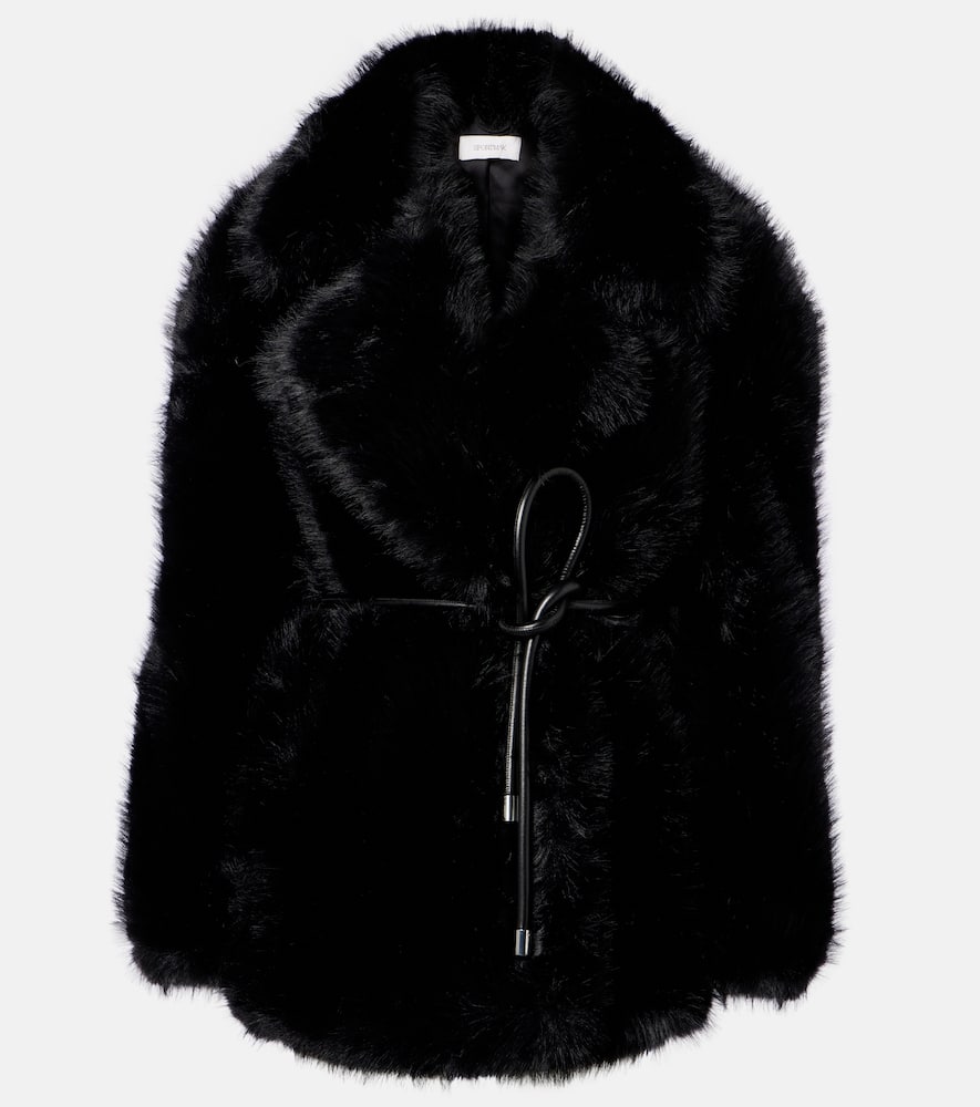 Sportmax Rosaria Coat With Belted Jacket In Black