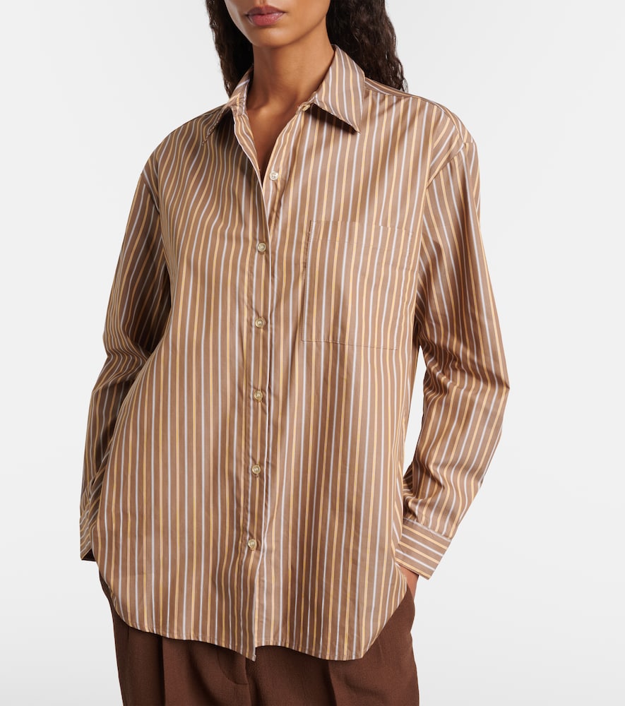 Yoshi Striped Cotton-Blend Twill Shirt