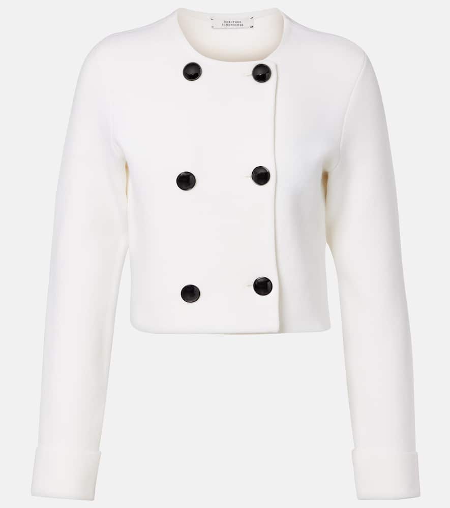 Dorothee Schumacher Sharp Ambition Wool-blend Jacket In White