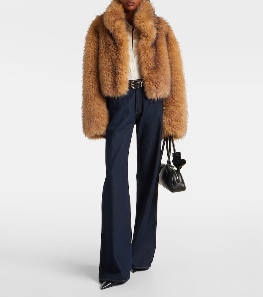 Rotate Birger Christensen Cropped Jacket In Gold