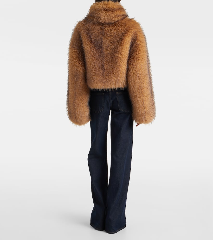 Rotate Birger Christensen Cropped Jacket In Gold