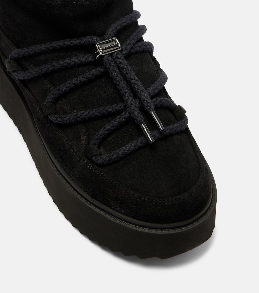 Inuikii Classic Low Suede Platform Snow Boots In Black