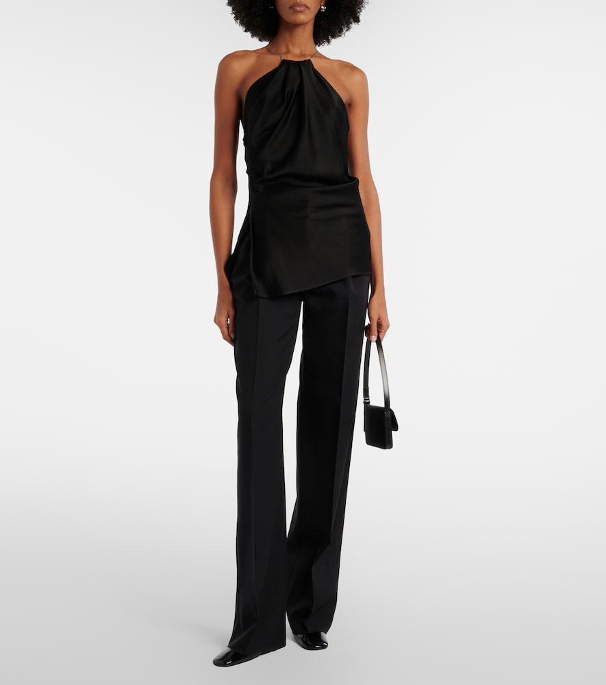  Victoria Beckham Victoria Beckham Draped Satin Top 