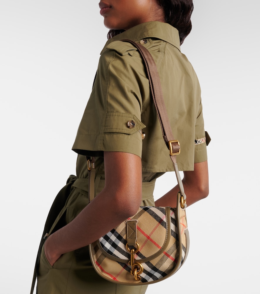 Burberry Clip Messenger Medium leather-trimmed shoulder bag
