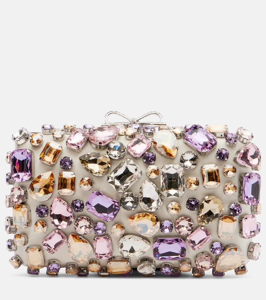 Self-Portrait Women's Multicoloured Crystal-Embellished Box Clutch - Mytheresa