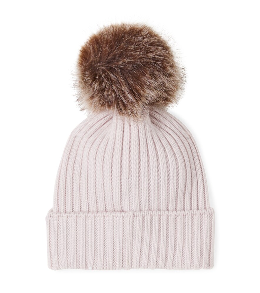  Moncler Enfant Moncler Enfant Logo Ribbed-knit Wool Beanie 
