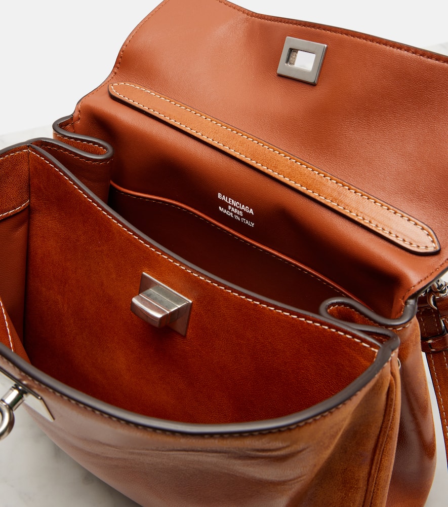 Balenciaga Rodeo Mini Leather Tote Bag In Brown