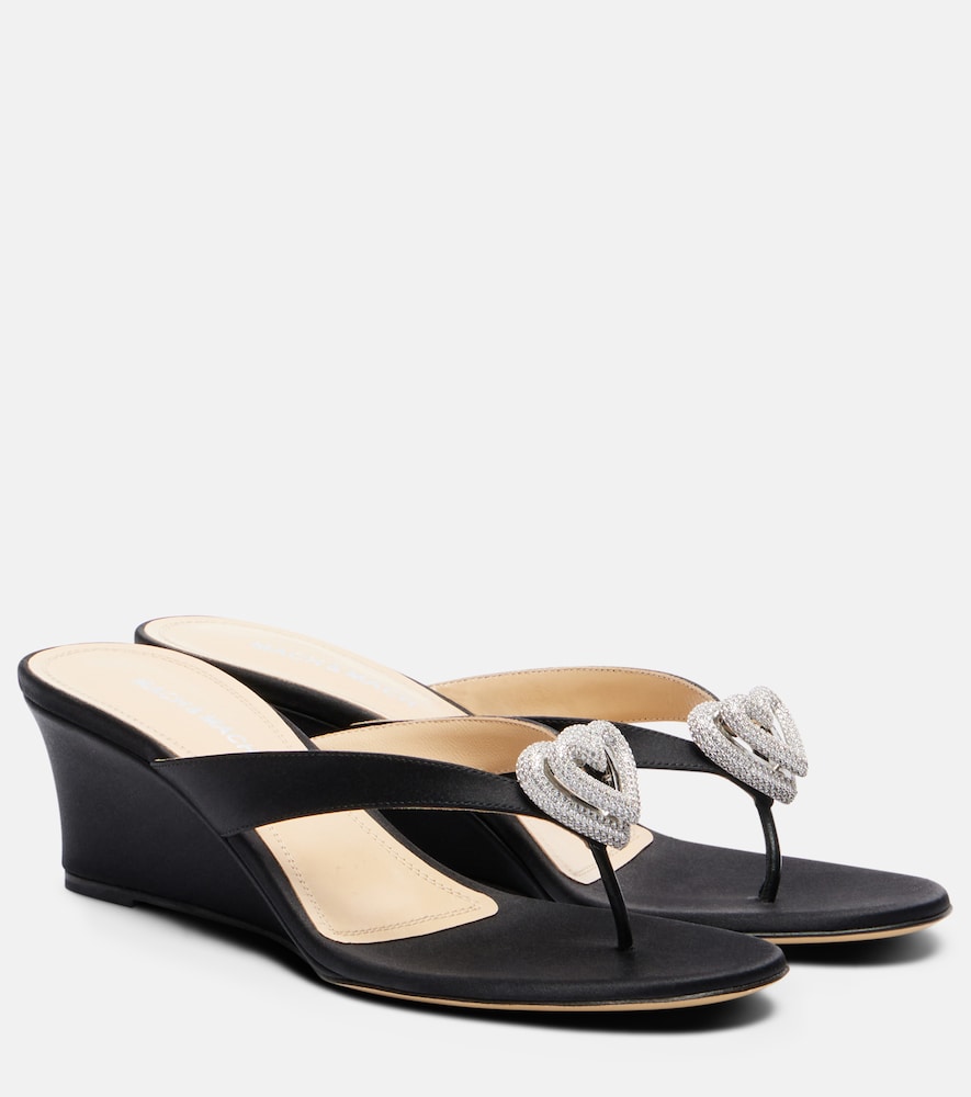 Sandali infradito Double Heart in raso