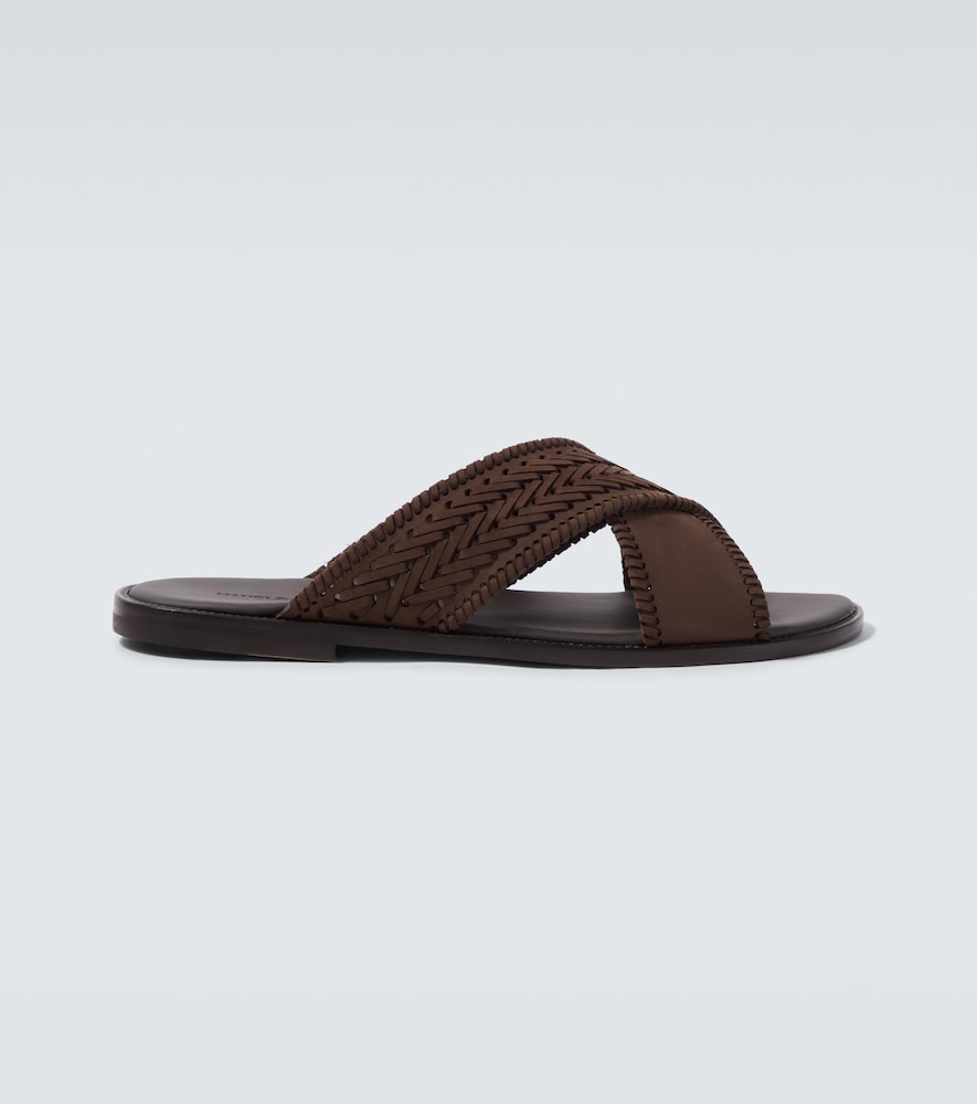 Manolo Blahnik Tex leather sandals