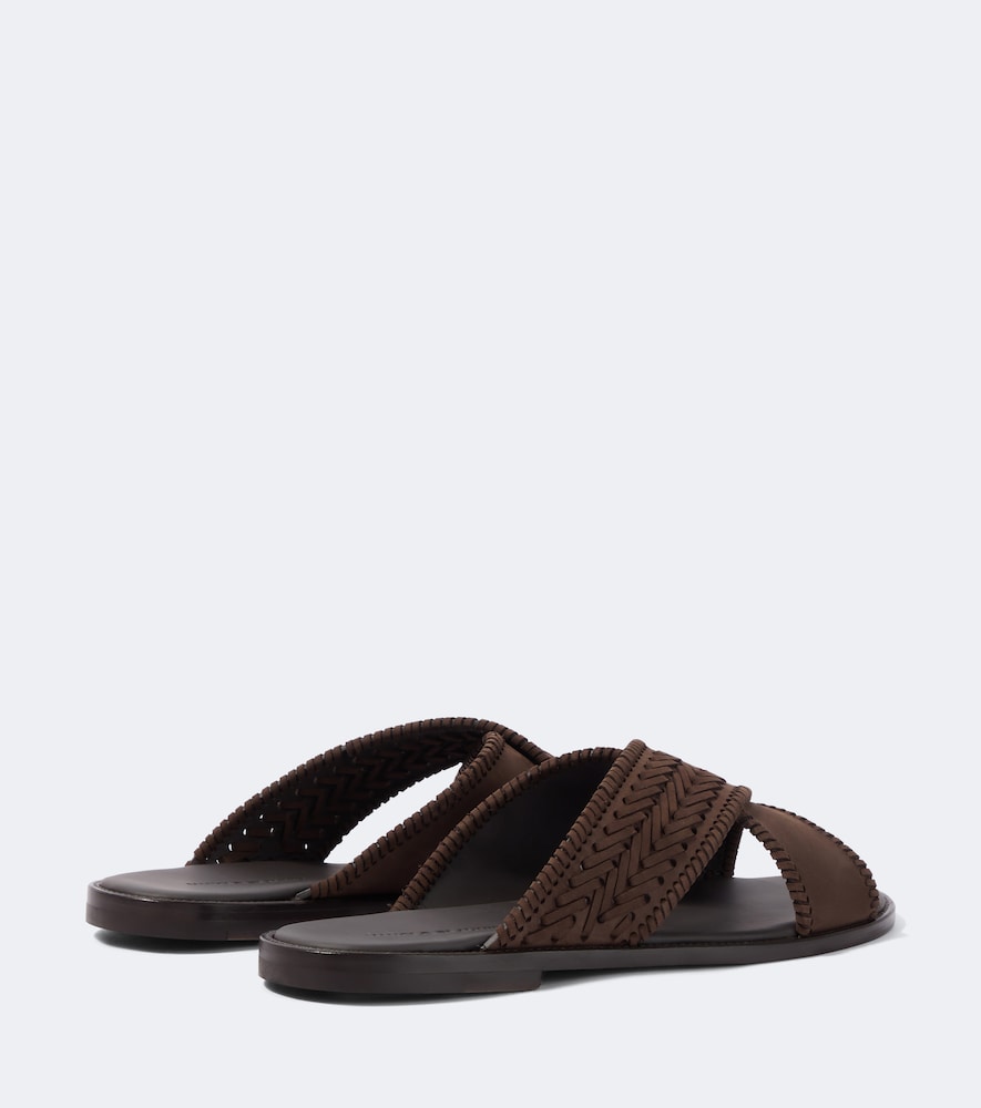  Manolo Blahnik Manolo Blahnik Tex Leather Sandals 