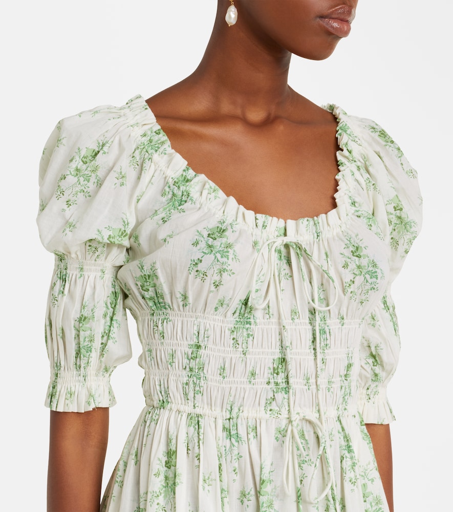  Doen Dôen Vestido Midi Ischia De Algodón Floral 