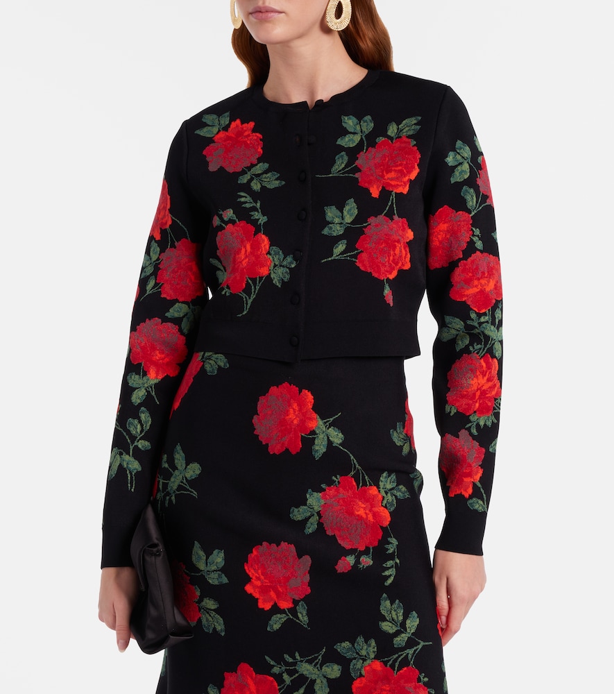  Carolina Herrera Carolina Herrera Cropped-cardigan Aus Jacquard 