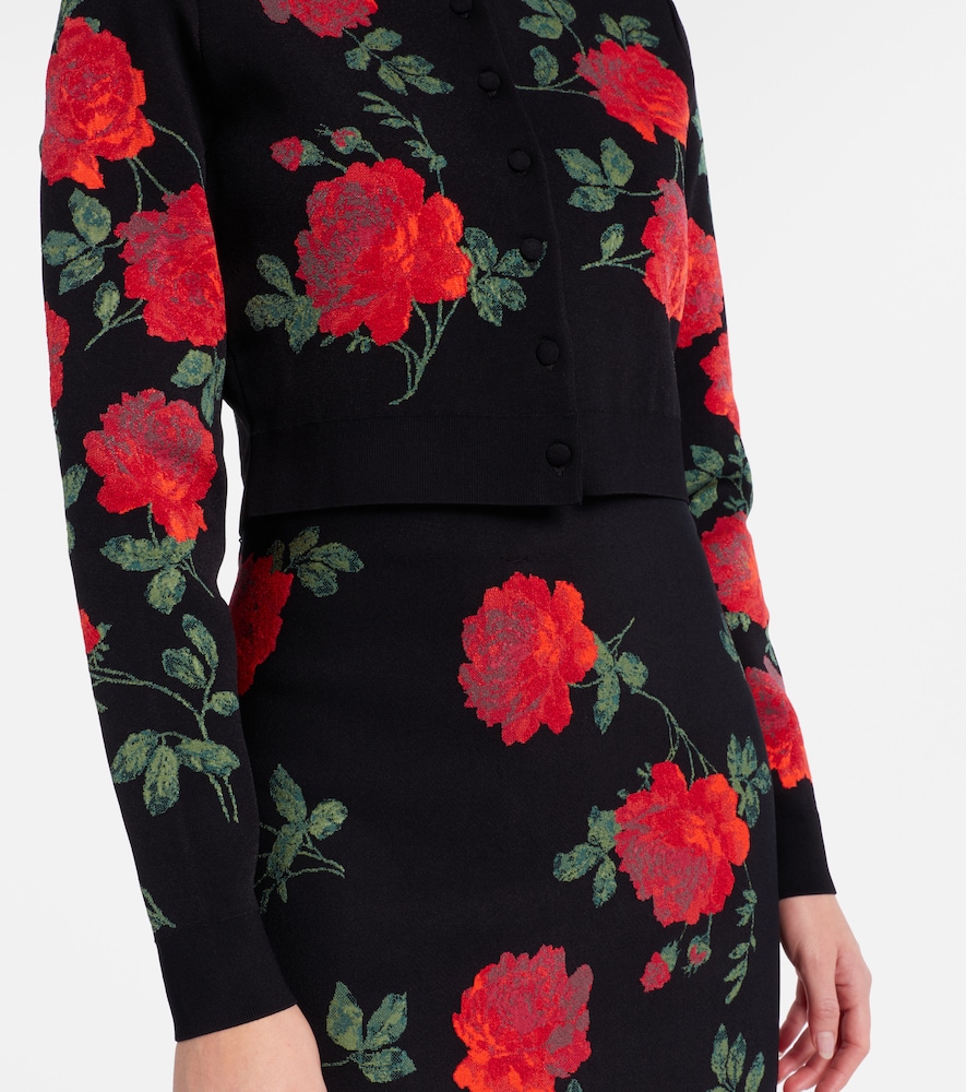  Carolina Herrera Carolina Herrera Cropped-cardigan Aus Jacquard 