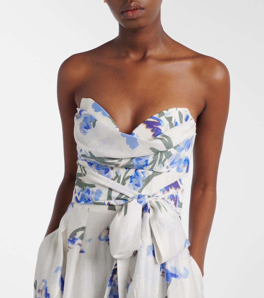Bluebell Draped Floral Midi Dress