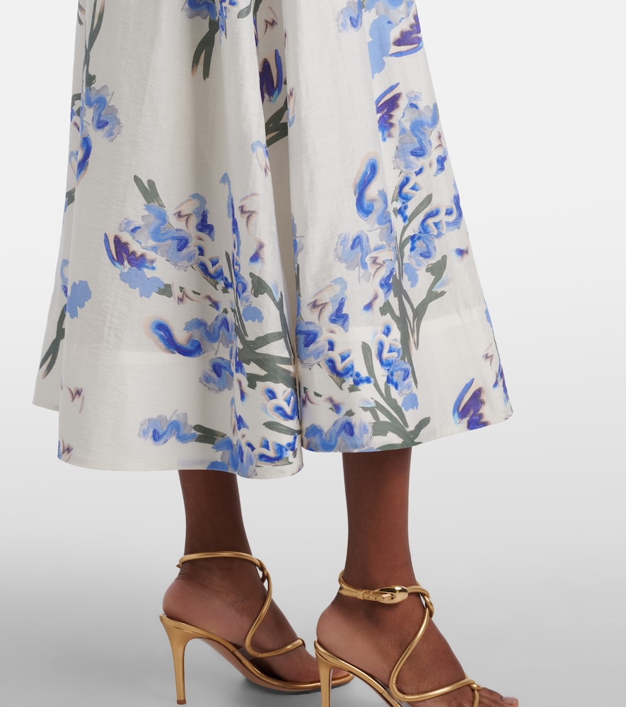 Bluebell Draped Floral Midi Dress