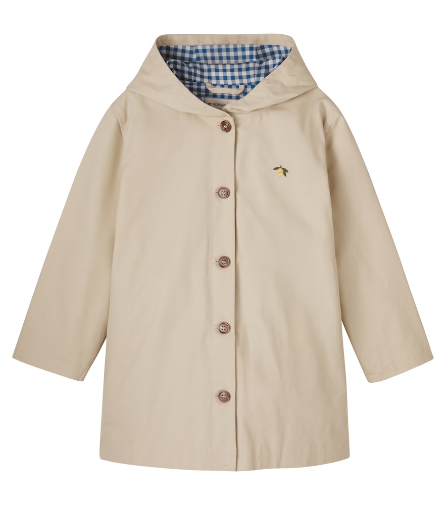 Konges Slojd Beige Hooded Cotton Trench Coat Y Size 4 - Mytheresa