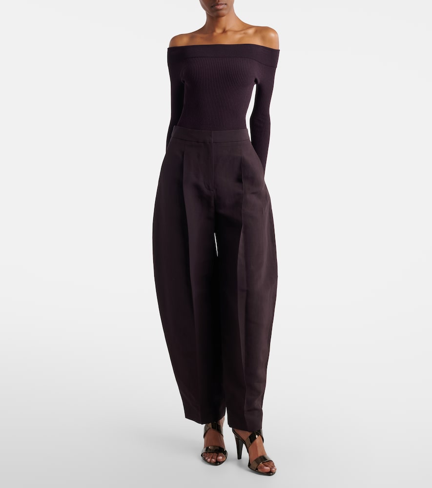 Alaïa Poplin barrel-leg pants