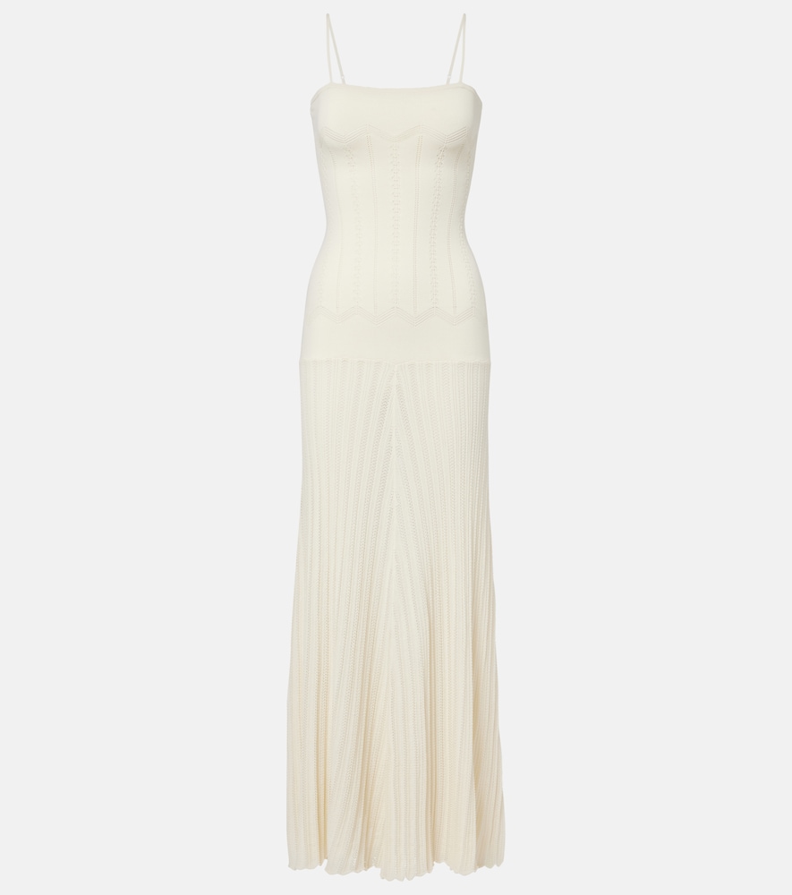 Faithfull Irene pointelle cotton-blend maxi dress