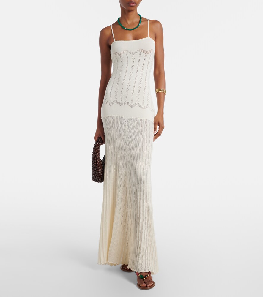 Faithfull Irene pointelle cotton-blend maxi dress