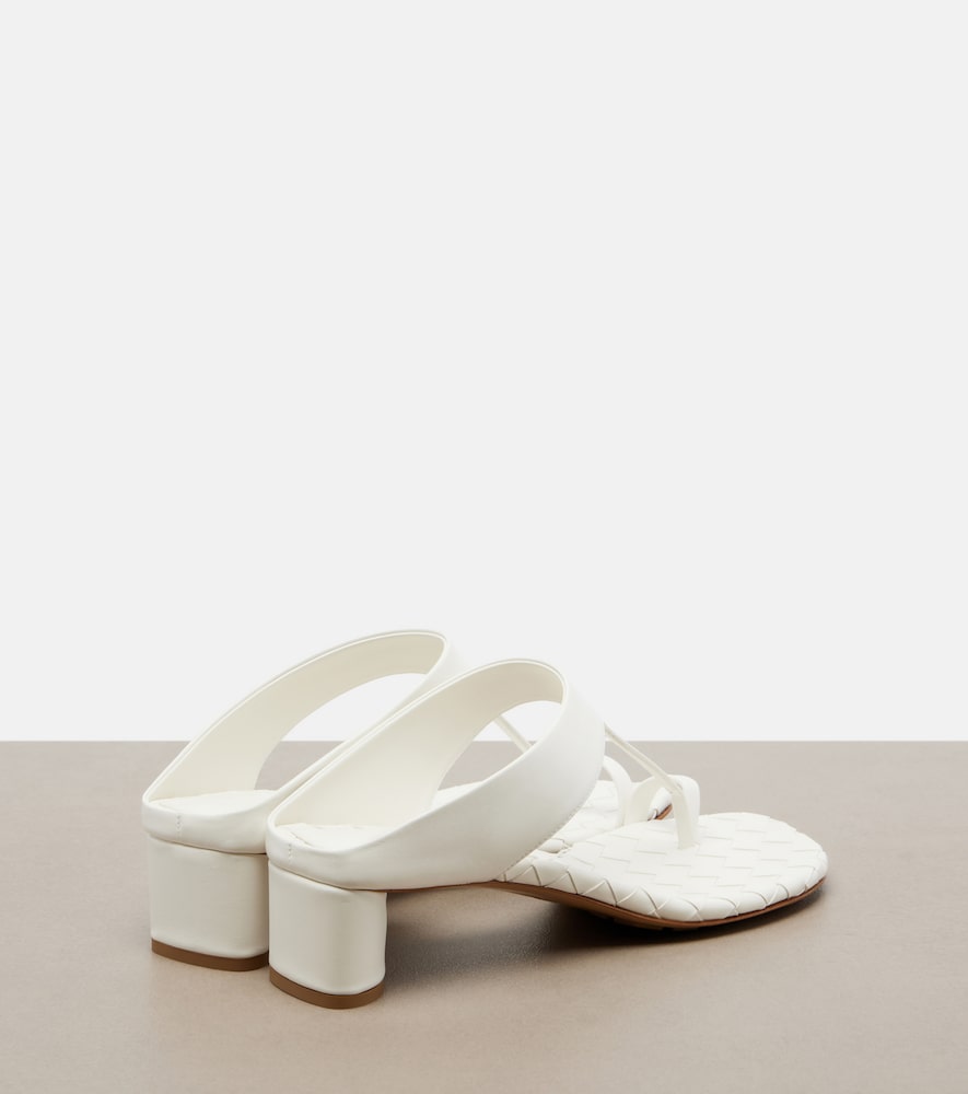 Livia Intrecciato Leather Thong Sandals
