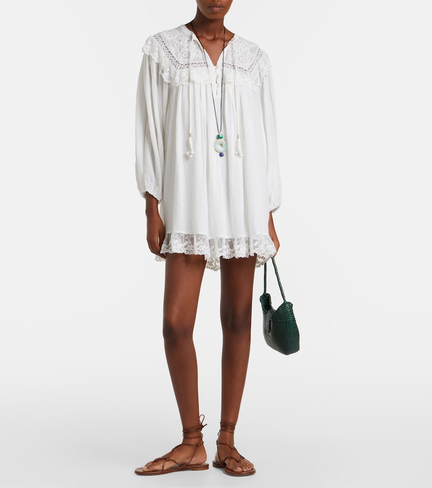 Rixo Inez embroidered cotton minidress