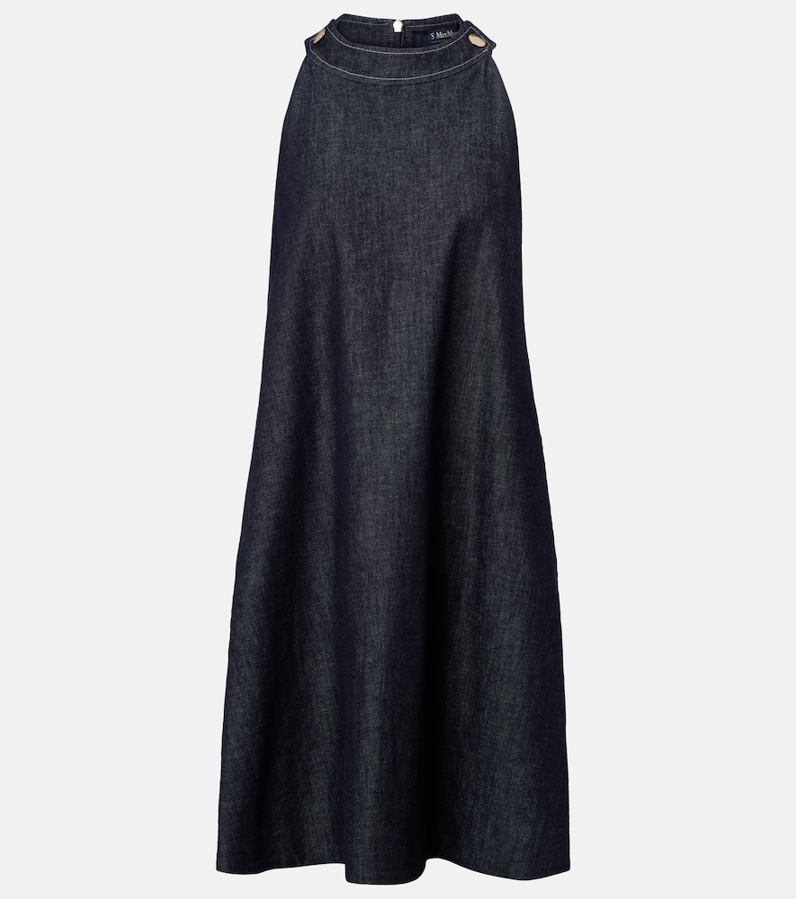 'S Max Mara Women's Blue Halterneck Denim Minidress UK Size 18 - Mytheresa