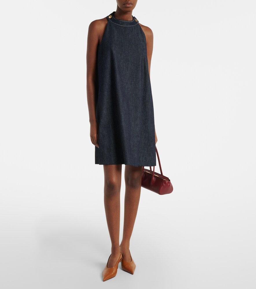 'S Max Mara Halterneck denim minidress